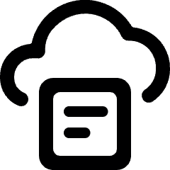 Cloud Text Icon from Ultimate Bold Set