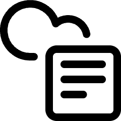 Cloud Text Icon from Ultimate Regular Set