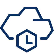 Cloud Time Clock Icon from Cyber Line Set