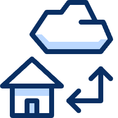 Cloud Transfer Home Icon from Cyber Duotone Set