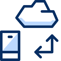 Cloud Transfer Mobile Smart Phone Icon from Cyber Duotone Set