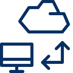 Cloud Transfer PC Imac Icon from Cyber Line Set