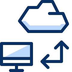 Cloud Transfer PC Imac Icon from Cyber Duotone Set