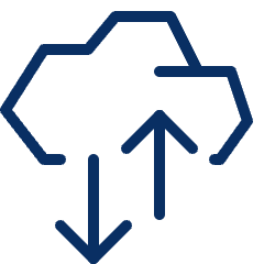 Cloud Upload Download Data Transfer Icon from Cyber Line Set