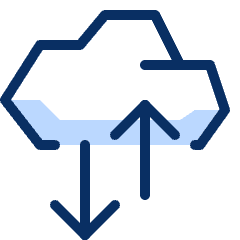 Cloud Upload Download Data Transfer Icon from Cyber Duotone Set