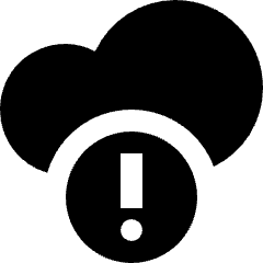 Cloud Warning Error Icon from Nova Solid Set