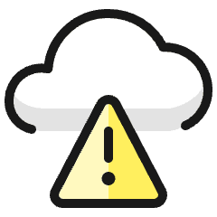 Cloud Warning Icon from Ultimate Colors Set