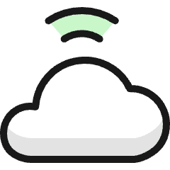 Cloud Wifi Icon from Ultimate Colors Set
