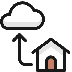 Home To Cloud Sync Icon from Ultimate Colors Set