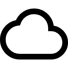 Cloud Icon from Sharp Line Set