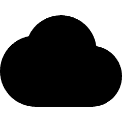 Cloud Icon from Sharp Solid Set