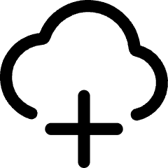 Cloud Add Icon from Core Line Set