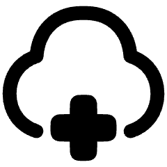 Cloud Add Icon from Plump Remix Set