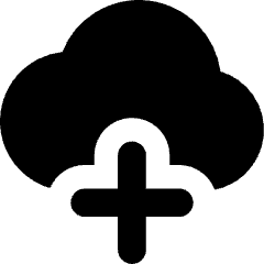 Cloud Add Icon from Core Solid Set