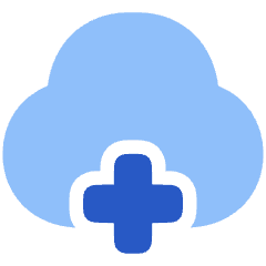 Cloud Add Icon from Plump Flat Set