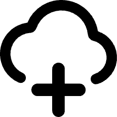 Cloud Add Icon from Core Remix Set