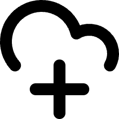 Cloud Add Icon from Micro Line Set