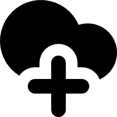 Cloud Add Icon from Micro Solid Set