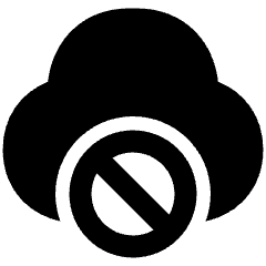 Cloud Block Icon from Plump Solid Set