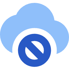 Cloud Block Icon from Sharp Flat Set