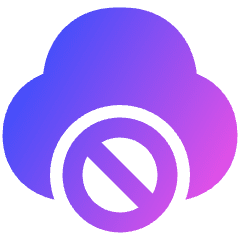 Cloud Block Icon from Plump Gradient Set