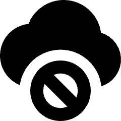 Cloud Block Icon from Core Solid Set
