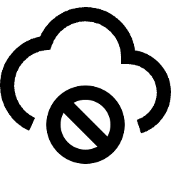Cloud Block Icon from Sharp Line Set