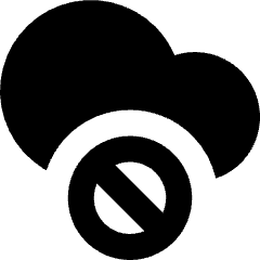 Cloud Block Icon from Micro Solid Set