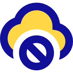 Cloud Block Icon from Sharp Pop Set