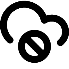Cloud Block Icon from Micro Line Set