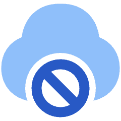 Cloud Block Icon from Plump Flat Set