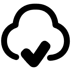 Cloud Check Icon from Plump Remix Set