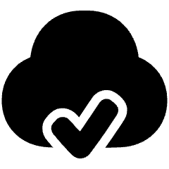 Cloud Check Icon from Plump Solid Set