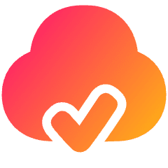 Cloud Check Icon from Plump Gradient Set