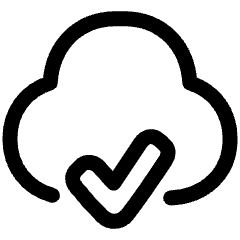 Cloud Check Icon from Plump Line Set