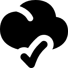 Cloud Check Icon from Flex Solid Set