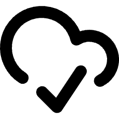 Cloud Check Icon from Micro Line Set