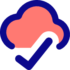Cloud Check Icon from Core Pop Set