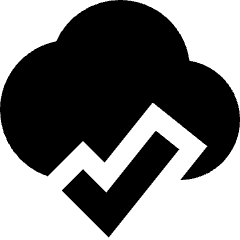 Cloud Check Icon from Sharp Solid Set