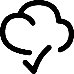 Cloud Check Icon from Flex Line Set