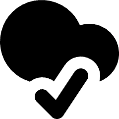 Cloud Check Icon from Micro Solid Set