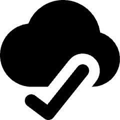 Cloud Check Icon from Core Solid Set