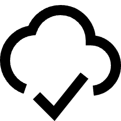 Cloud Check Icon from Sharp Line Set