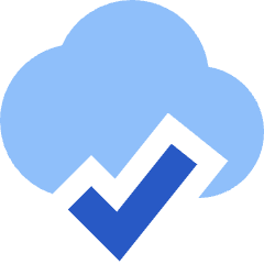 Cloud Check Icon from Sharp Flat Set
