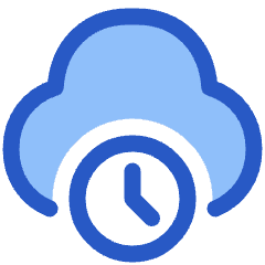 Cloud Clock Icon from Plump Duo Set