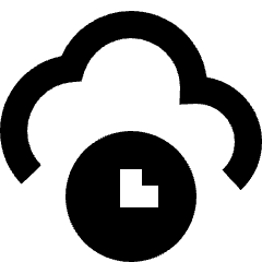 Cloud Clock Icon from Sharp Remix Set