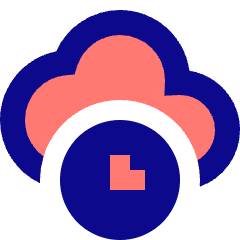 Cloud Clock Icon from Sharp Pop Set
