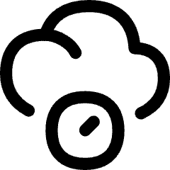 Cloud Clock Icon from Flex Line Set