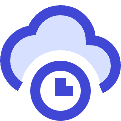 Cloud Clock Icon from Sharp Duo Set