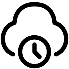 Cloud Clock Icon from Plump Line Set
